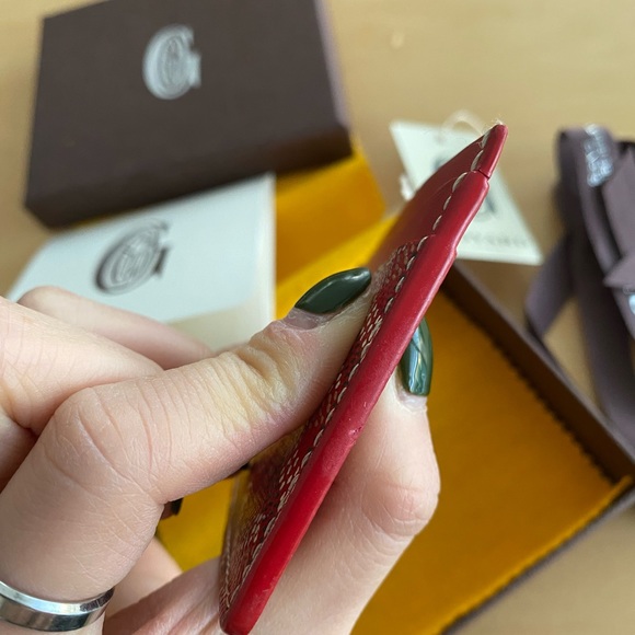GOYARD SAINT SULPICE CARD HOLDER in RED - Picture 6 of 6